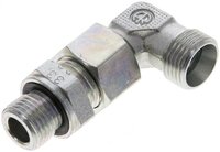 Kolanko hydrauliczne 90 st., nastawne, gwint M 16x1,5-12 L (M18x1,5), stal ocynkowana