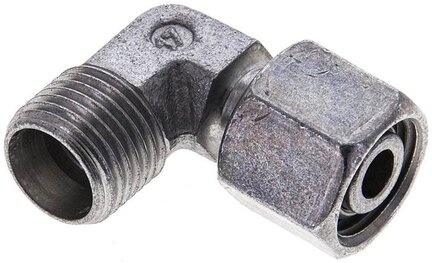 Kolanko hydrauliczne 90 st., nastawne, gwintowane 10 L (M16x1,5), stal ocynkowana