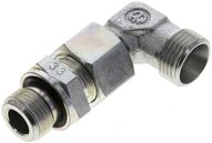 Kolanko hydrauliczne 90 st., nastawne, gwint G 3/8"-12 L (M18x1,5), stal ocynkowana