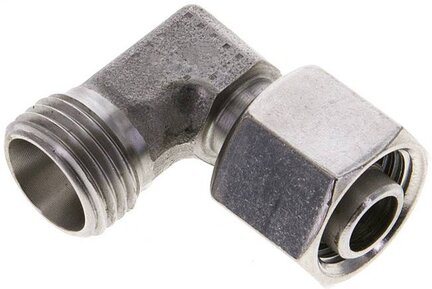 Kolanko hydrauliczne 90 st., nastawne, gwintowane 10 L (M16x1,5), stal nierdzewna