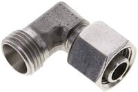Kolanko hydrauliczne 90 st., nastawne, gwintowane 10 L (M16x1,5), stal nierdzewna