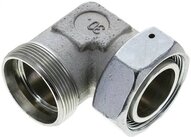 Kolanko hydrauliczne 90 st., nastawne, gwintowane, uszczelnienie stożkowe 42 L (M52x2), stal ocynkowana