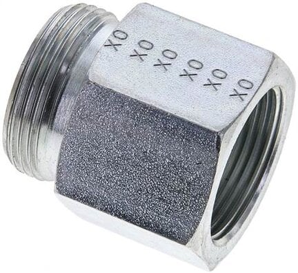 Złączka hydrauliczna prosta, redukcyjna GZ/GW, M 33x2-28 L (M36x2), stal ocynkowana