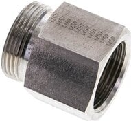 Złączka hydrauliczna prosta, pierścieniowa G 1"-28 L (M36x2), stal nierdzewna