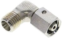 Kolanko hydrauliczne 90 st., nastawne, gwintowane, uszczelnienie stożkowe 6 L (M12x1,5), stal ocynkowana