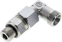 Kolanko hydrauliczne 90 st., nastawne, gwint G 3/8"-12 S (M20x1,5), stal ocynkowana