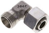 Kolanko hydrauliczne 90 st., nastawne, gwintowane 12 L (M18x1,5), stal nierdzewna