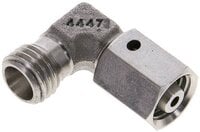 Kolanko hydrauliczne 90 st., nastawne, gwintowane, uszczelnienie stożkowe 6 L (M12x1,5), stal nierdzewna