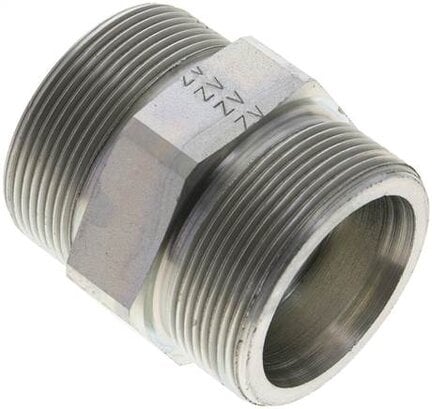 Złączka hydrauliczna prosta, gwintowana 38 S (M52x2), stal ocynkowana