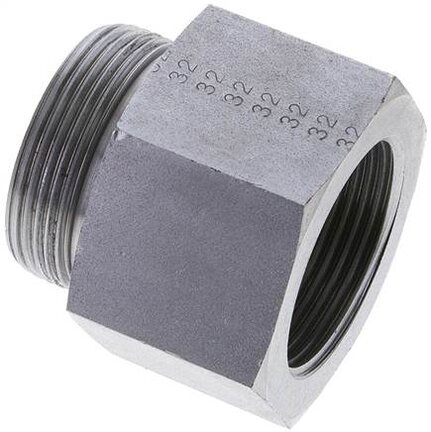 Złączka hydrauliczna prosta, pierścieniowa G 1-1/4"-35 L (M45x2), stal ocynkowana