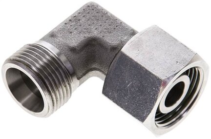 Kolanko hydrauliczne 90 st., nastawne, gwintowane, uszczelnienie stożkowe 14 S (M20x1,5), stal nierdzewna