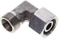 Kolanko hydrauliczne 90 st., nastawne, gwintowane, uszczelnienie stożkowe 14 S (M20x1,5), stal nierdzewna