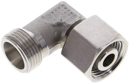 Kolanko hydrauliczne 90 st., nastawne, gwintowane 12 S (M20x1,5), stal nierdzewna