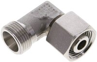 Kolanko hydrauliczne 90 st., nastawne, gwintowane 12 S (M20x1,5), stal nierdzewna