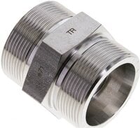 Złączka hydrauliczna prosta, gwintowana 38 S (M52x2), stal nierdzewna