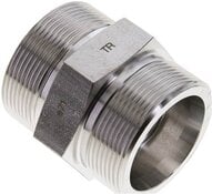 Złączka hydrauliczna prosta, gwintowana 38 S (M52x2), stal nierdzewna