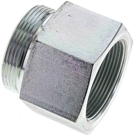 Złączka hydrauliczna prosta, redukcyjna GZ/GW, M 48x2-42 L (M52x2), stal ocynkowana