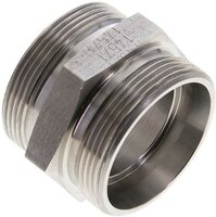 Złączka hydrauliczna prosta, gwintowana 42 L (M52x2), stal nierdzewna