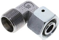 Kolanko hydrauliczne 90 st., nastawne, gwintowane, uszczelnienie stożkowe 15 L (M22x1,5), stal ocynkowana