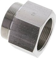 Złączka hydrauliczna prosta, pierścieniowa G 1-1/2"-42 L (M52x2), stal nierdzewna