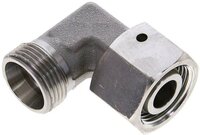 Kolanko hydrauliczne 90 st., nastawne, gwintowane, uszczelnienie stożkowe 15 L (M20x1,5), stal nierdzewna