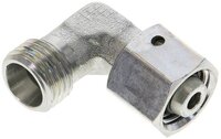 Kolanko hydrauliczne 90 st., nastawne, gwintowane, uszczelnienie stożkowe 8 L (M14x1,5), stal ocynkowana