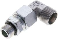Kolanko hydrauliczne 90 st., nastawne, gwint M 18x1,5-15 L (M22x1,5), stal ocynkowana