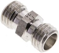 Złączka hydrauliczna prosta, gwintowana 6 L (M12x1,5), stal nierdzewna