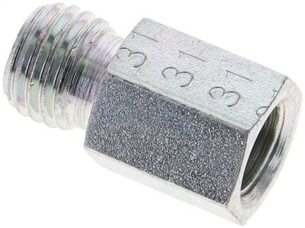 Złączka hydrauliczna prosta, pierścieniowa G 1/8"-6 L (M12x1,5), stal ocynkowana