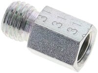 Złączka hydrauliczna prosta, pierścieniowa G 1/8"-6 L (M12x1,5), stal ocynkowana