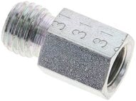 Złączka hydrauliczna prosta, pierścieniowa G 1/8"-6 L (M12x1,5), stal ocynkowana