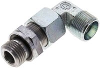 Kolanko hydrauliczne 90 st., nastawne, gwint G 1/2"-15 L (M22x1,5), stal ocynkowana