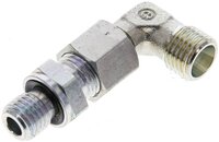 Kolanko hydrauliczne 90 st., nastawne, gwint M 12x1,5-8 L (M14x1,5), stal ocynkowana