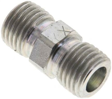 Złączka hydrauliczna prosta, gwintowana 6 S (M14x1,5), stal ocynkowana