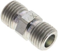 Złączka hydrauliczna prosta, gwintowana 6 S (M14x1,5), stal ocynkowana