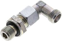 Kolanko hydrauliczne 90 st., nastawne, gwint G 1/4"-8 L (M14x1,5), stal ocynkowana