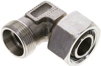 Kolanko hydrauliczne 90 st., nastawne, gwintowane 18 L (M26x1,5), stal nierdzewna