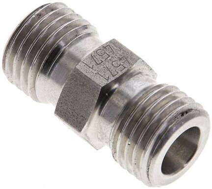 Złączka hydrauliczna prosta, gwintowana 6 S (M14x1,5), stal nierdzewna