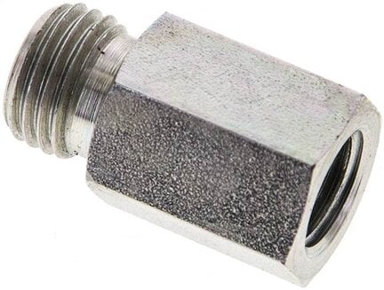 Złączka hydrauliczna prosta, redukcyjna GZ/GW, M 12x1,5-8 L (M14x1,5), stal ocynkowana