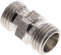 Złączka hydrauliczna prosta, gwintowana 8 L (M14x1,5), stal nierdzewna