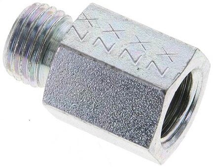 Złączka hydrauliczna prosta, pierścieniowa G 1/4"-8 L (M14x1,5), stal ocynkowana