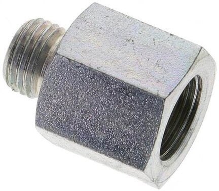 Złączka hydrauliczna prosta, pierścieniowa G 3/8"-8 L (M14x1,5), stal ocynkowana