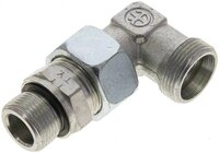 Kolanko hydrauliczne 90 st., nastawne, gwint M 22x1,5-18 L (M26x1,5), stal ocynkowana