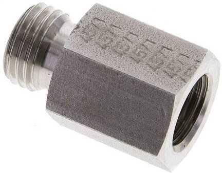 Złączka hydrauliczna prosta, pierścieniowa G 1/4"-8 L (M14x1,5), stal nierdzewna