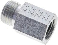 Złączka hydrauliczna prosta, redukcyjna GZ/GW, M 14x1,5-10 L (M16x1,5), stal ocynkowana
