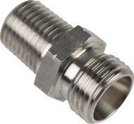 Złączka prosta hydrauliczna, gwint NPT 3/4"-22 L (M30x2), stal nierdzewna