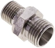 Złączka hydrauliczna prosta, uszczelnienie elastomerowe, gwint G 1/4"-10 L (M16x1,5), z podkładką, stal nierdzewna