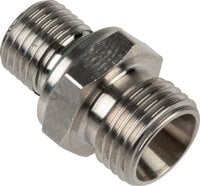 Złączka hydrauliczna prosta, uszczelnienie elastomerowe, gwint G 3/4"-14 S (M22x1,5), z podkładką, stal nierdzewna