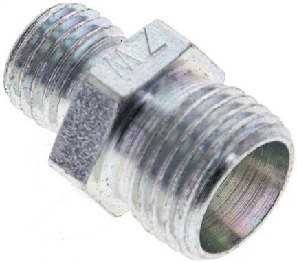 Złączka hydrauliczna prosta, redukcyjna, 10 L (M16x1,5)-6 L (M12x1,5), stal ocynkowana