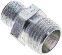 Złączka hydrauliczna prosta, redukcyjna, 10 L (M16x1,5)-6 L (M12x1,5), stal ocynkowana